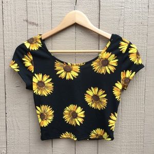 Swell Sunflower Crop Top