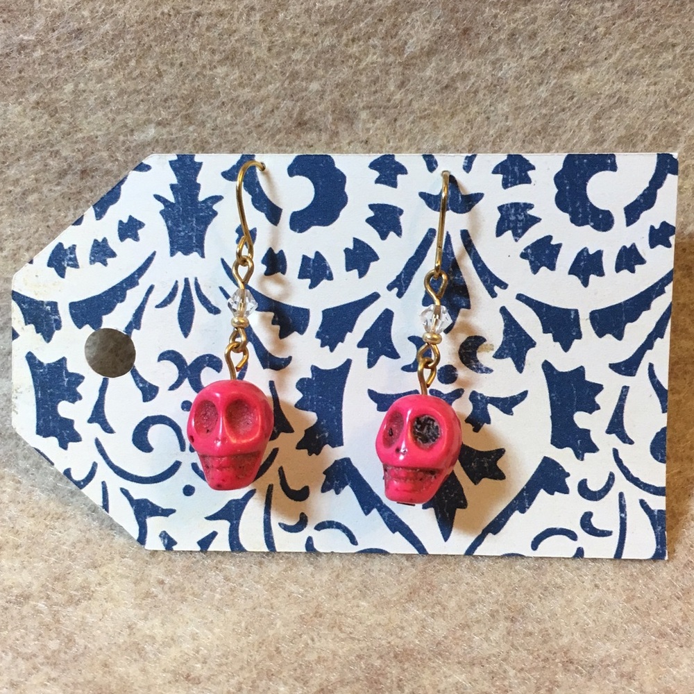 Pink Skull 💀 Earrings