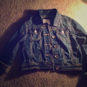 A half way cut jean jacket