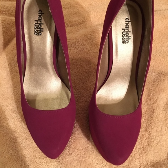 Burgundy red platform shoes - Picture 4 of 5