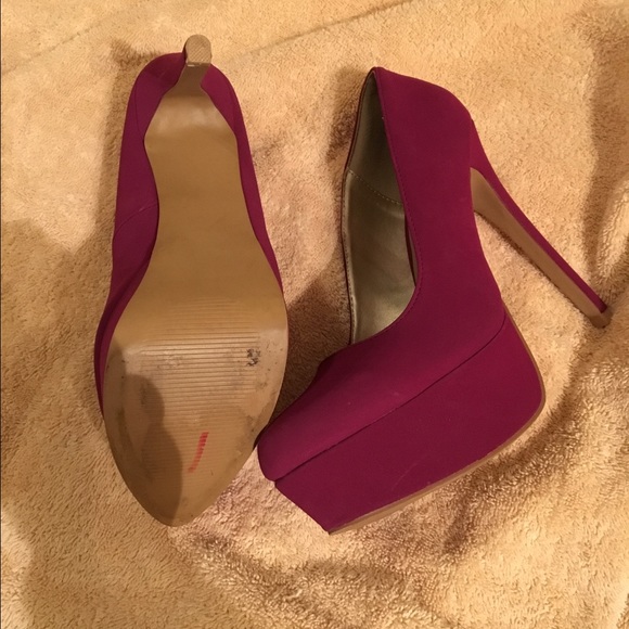 Burgundy red platform shoes - Picture 5 of 5