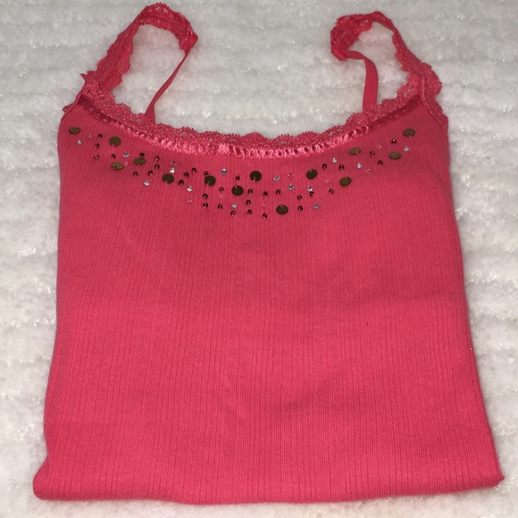 Girl 12 Limited Too Sequin Cami with built in bra - Picture 2 of 4