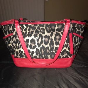 Leopard print coach purse