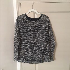 SOLD Anne Taylor Marled Sweater w Zipper detail