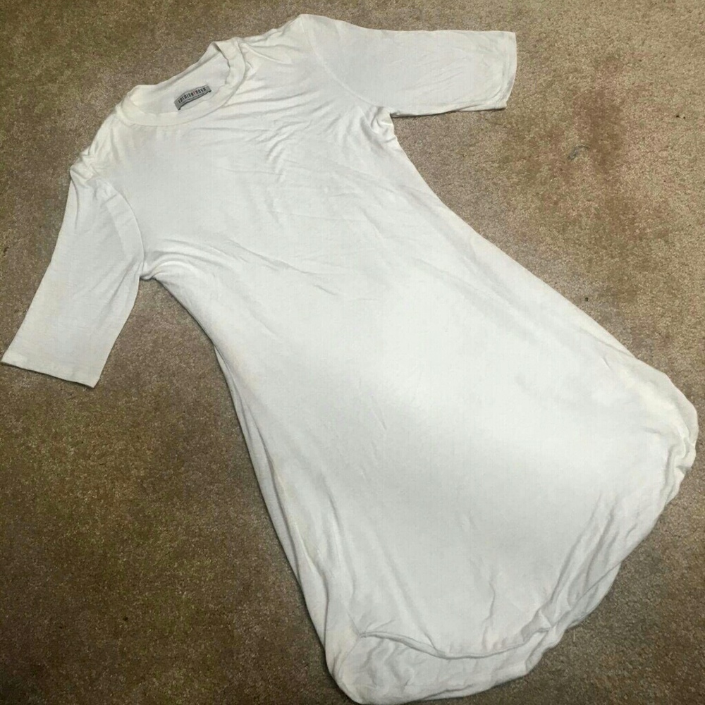 Off White Fashion Nova T-Shirt Dress