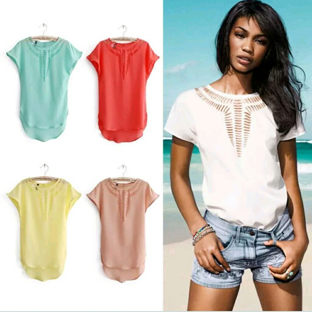 Chiffon cutout blouse