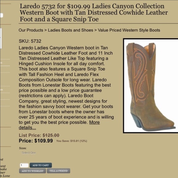 Cowboy boots (Laredo) - Picture 4 of 4