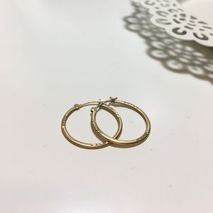 14k gold hoop earrings 3/4"