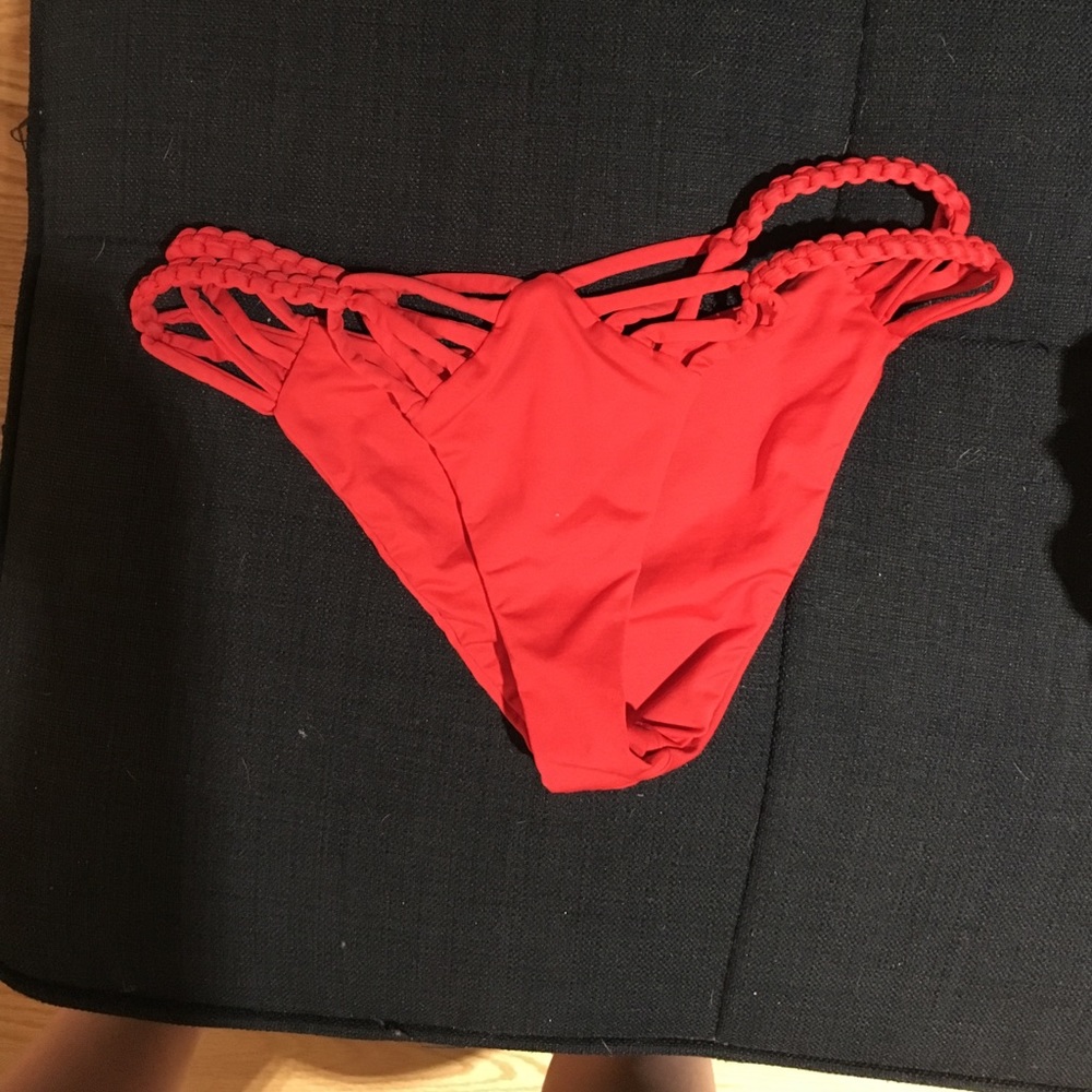 Frankie's Bikinis Size Medium Red Bottoms