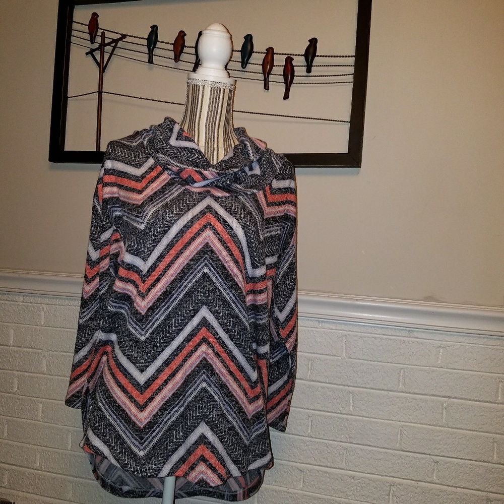 Chevron knit tunic