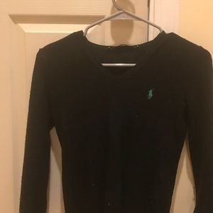 polo women's sweater in size small, teal logo