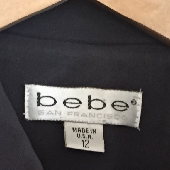Vintage Bebe jacket sz 12, black w/ silver details - Picture 2 of 4