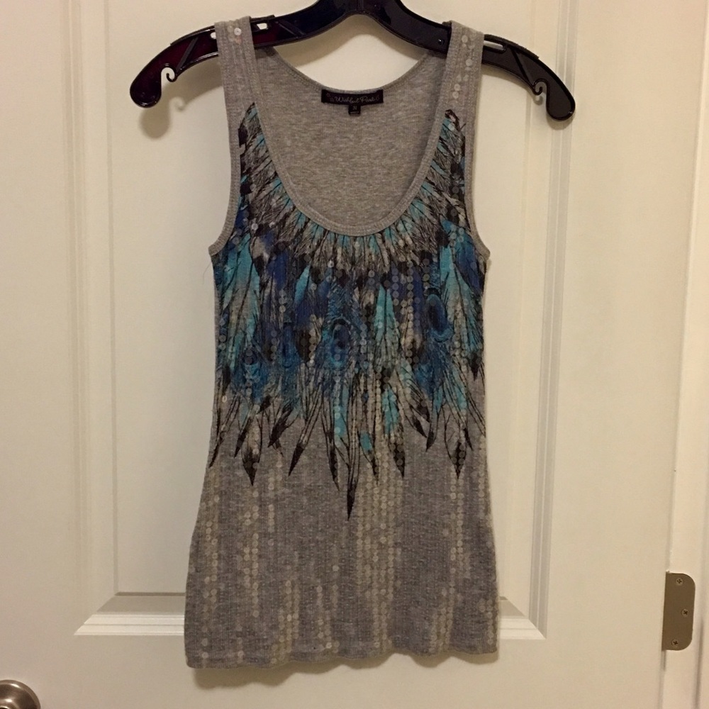 Sequined tank top