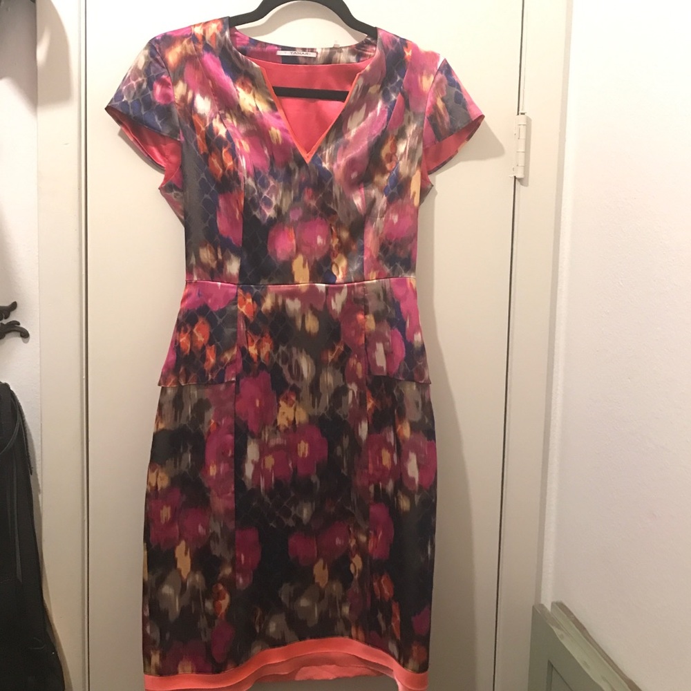 T Tahari Pink Peplum Dress - Size 4