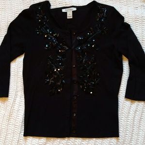 White House Black Market sequin detail cardigan