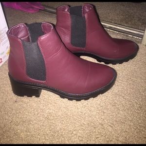 Block heel booties