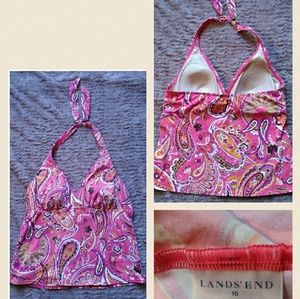 Lands End Paisley Tankini Top
