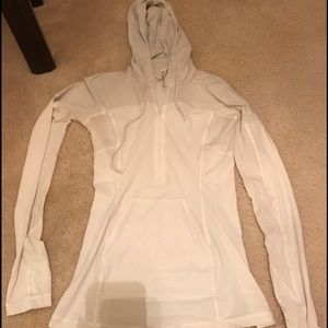 White and cream Lululemon half zip