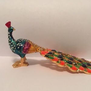Boutique Rainbow peacock jewel holder (ON SALE!! )