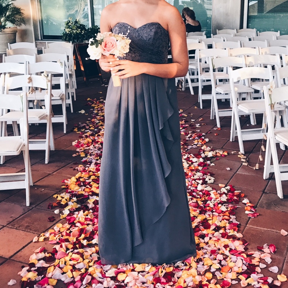 Pewter Bridesmaid Dress from Davids Bridal
