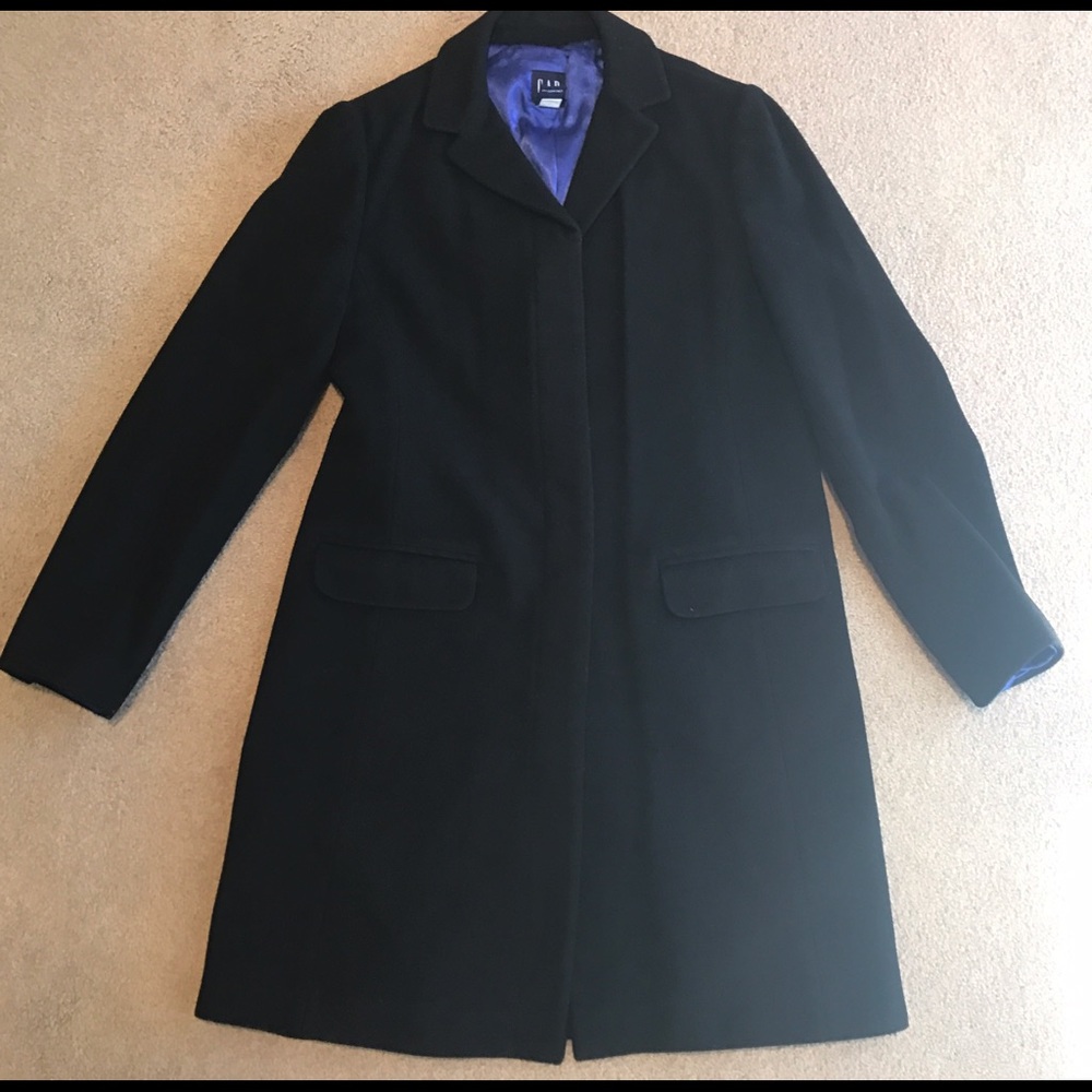 Black wool pea coat