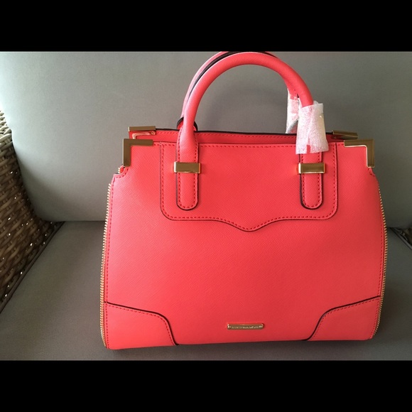 Rebecca Minkoff Amorous Satchel in Coral - Picture 1 of 6