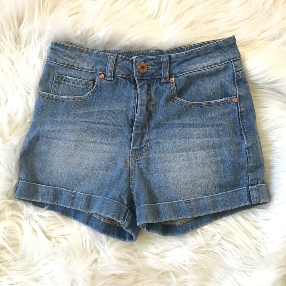 High Waisted Mom Jean Denim Shorts - Picture 2 of 6