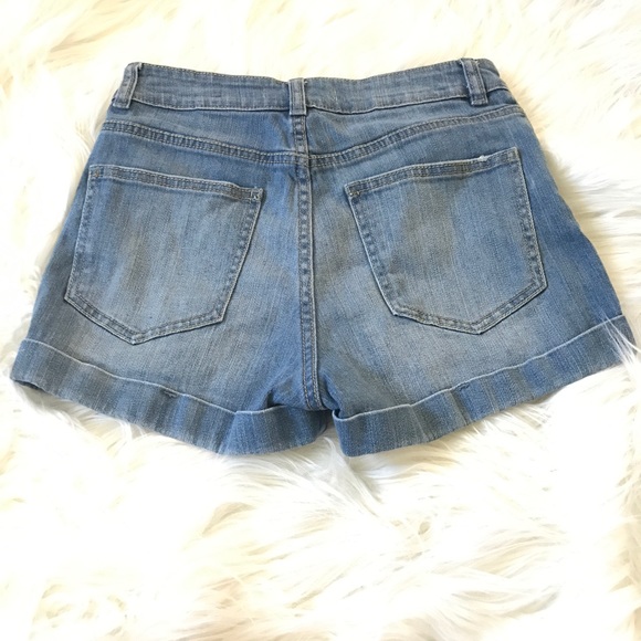 High Waisted Mom Jean Denim Shorts - Picture 3 of 6