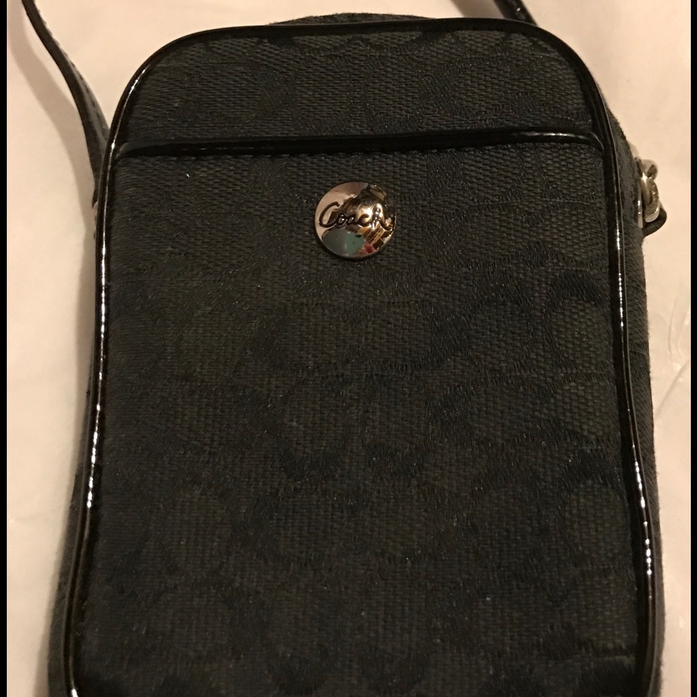 SALE!!!  COACH PHONE CASE - Black on Black pattern