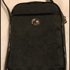 SALE!!!  COACH PHONE CASE - Black on Black pattern