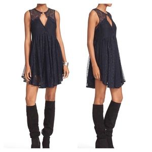Free People Don't You Dare Lace Shift Dress