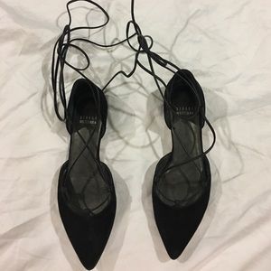 Stuart weitzman lace flats