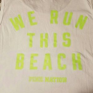PINK "We Run This Beach" Tank