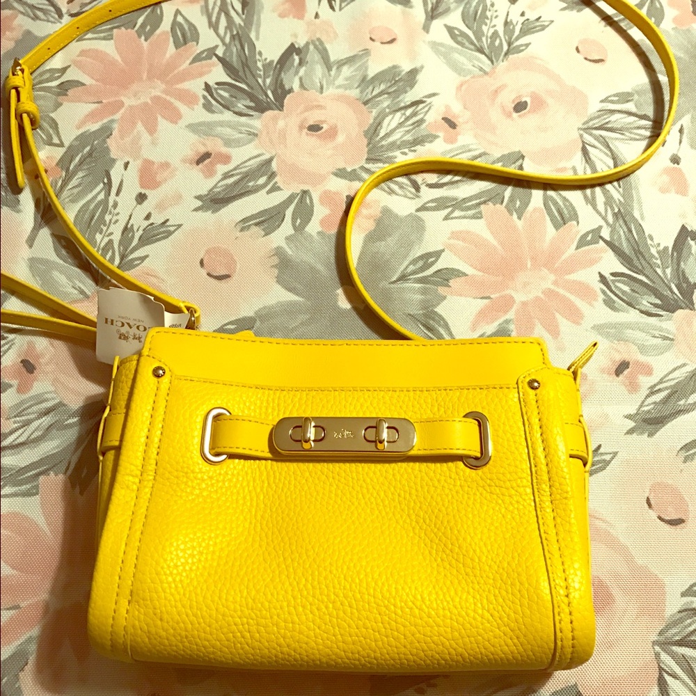 Coach yellow cross body