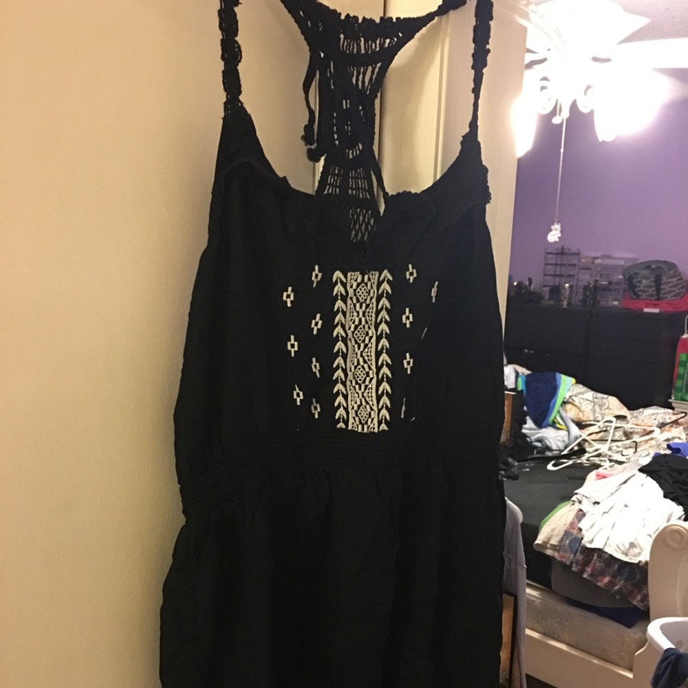 Black dress with lace