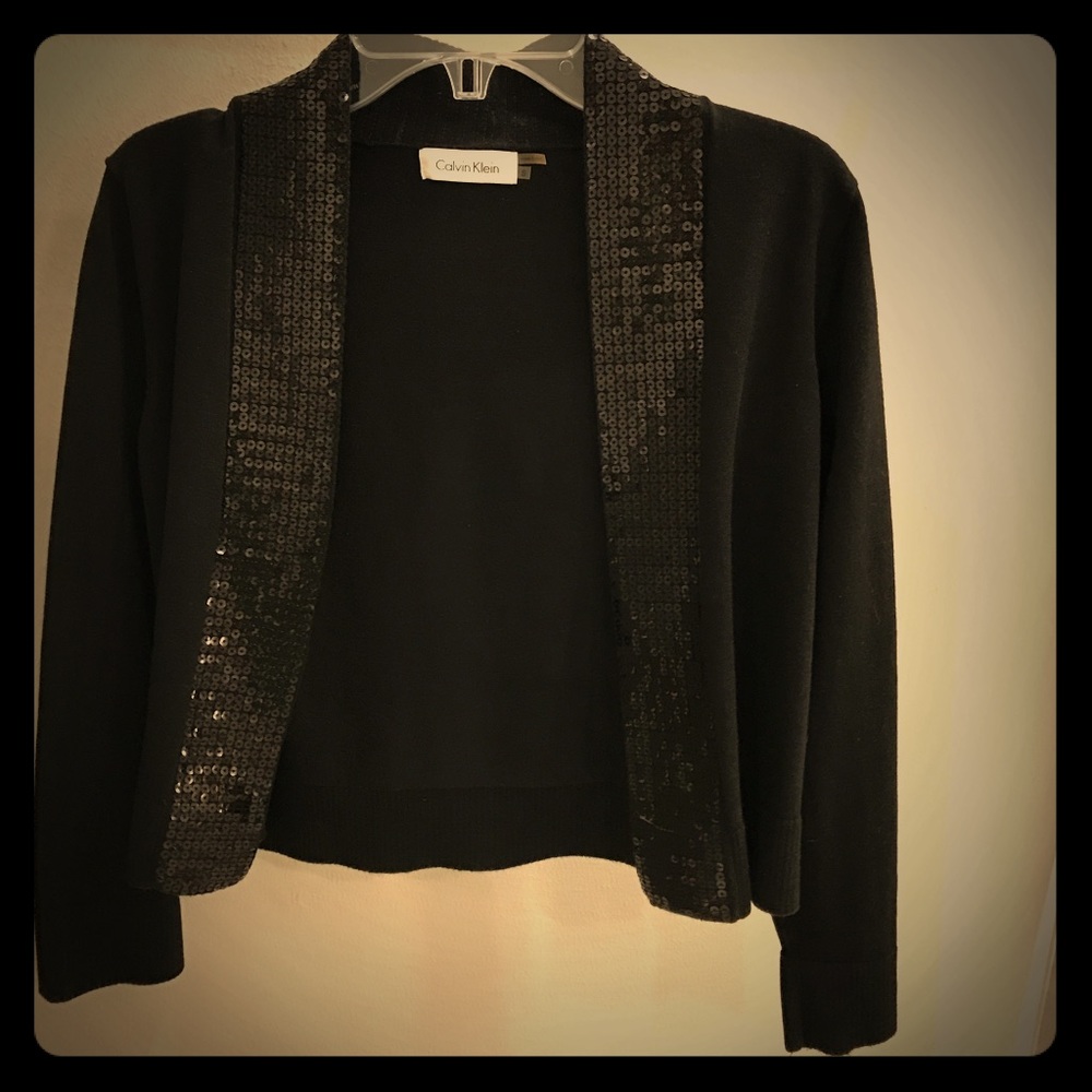 Calvin Klein Black Bolero 3/4 sleeve size small