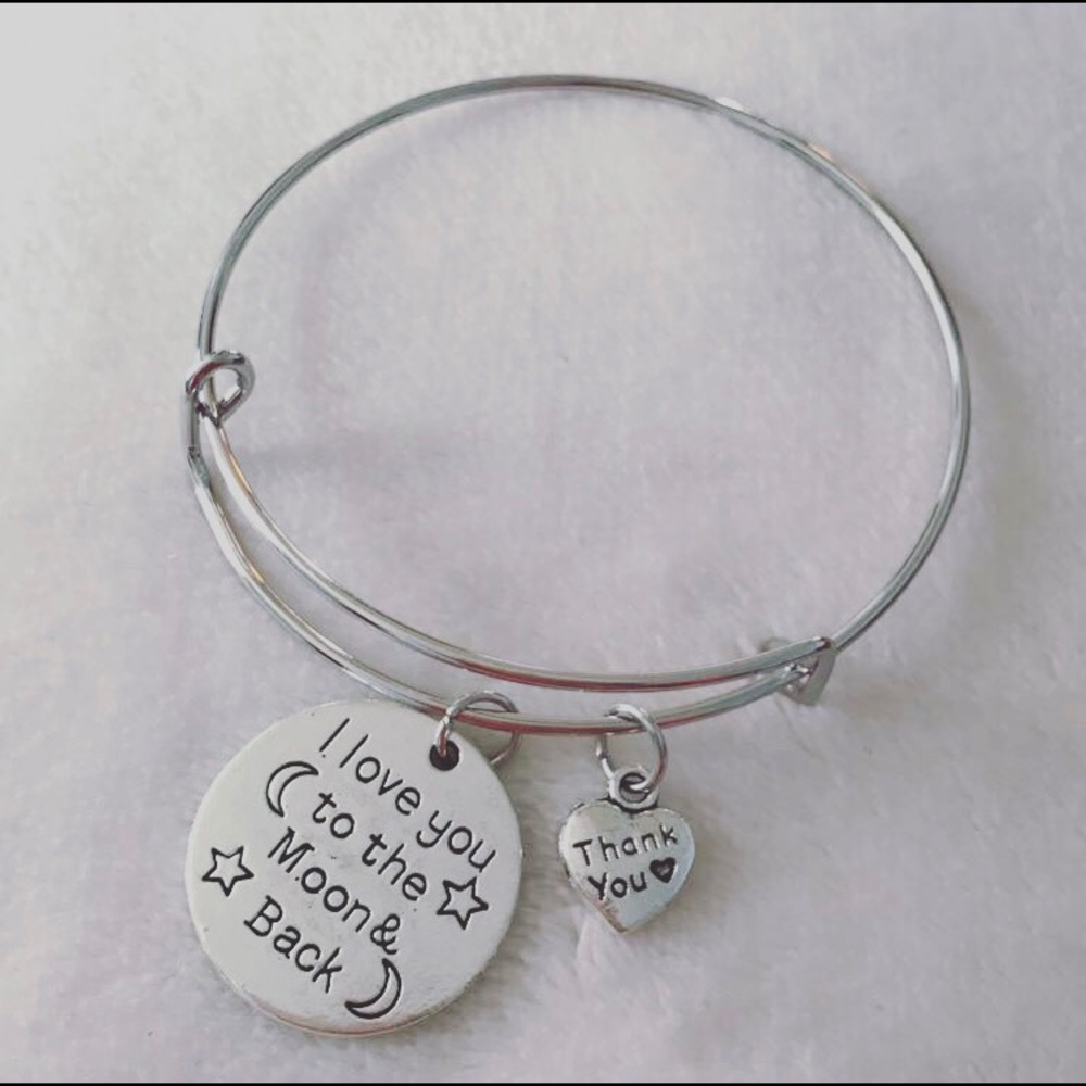 I love you to the moon and back bracelet