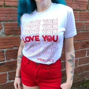 ISO "I love you" thank you bag logo shirt! ❤️❤️