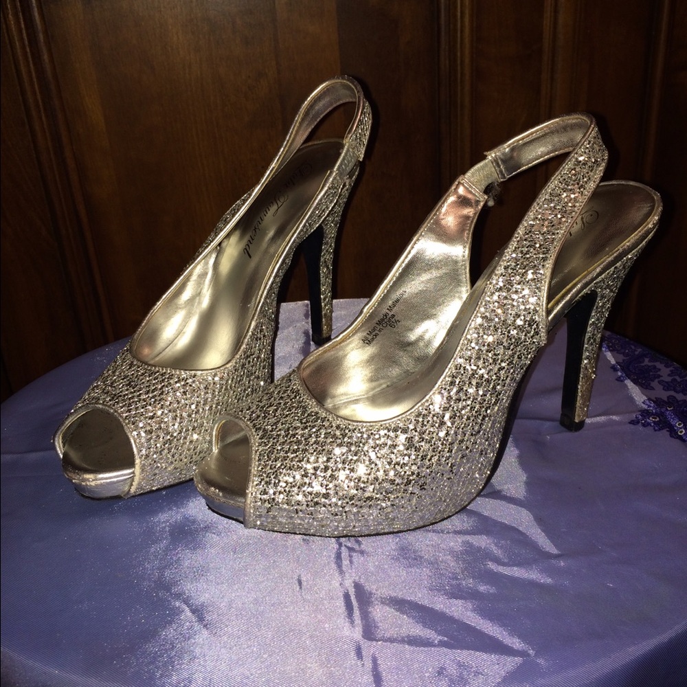 Lulu Townsend Glitter Peep Toes