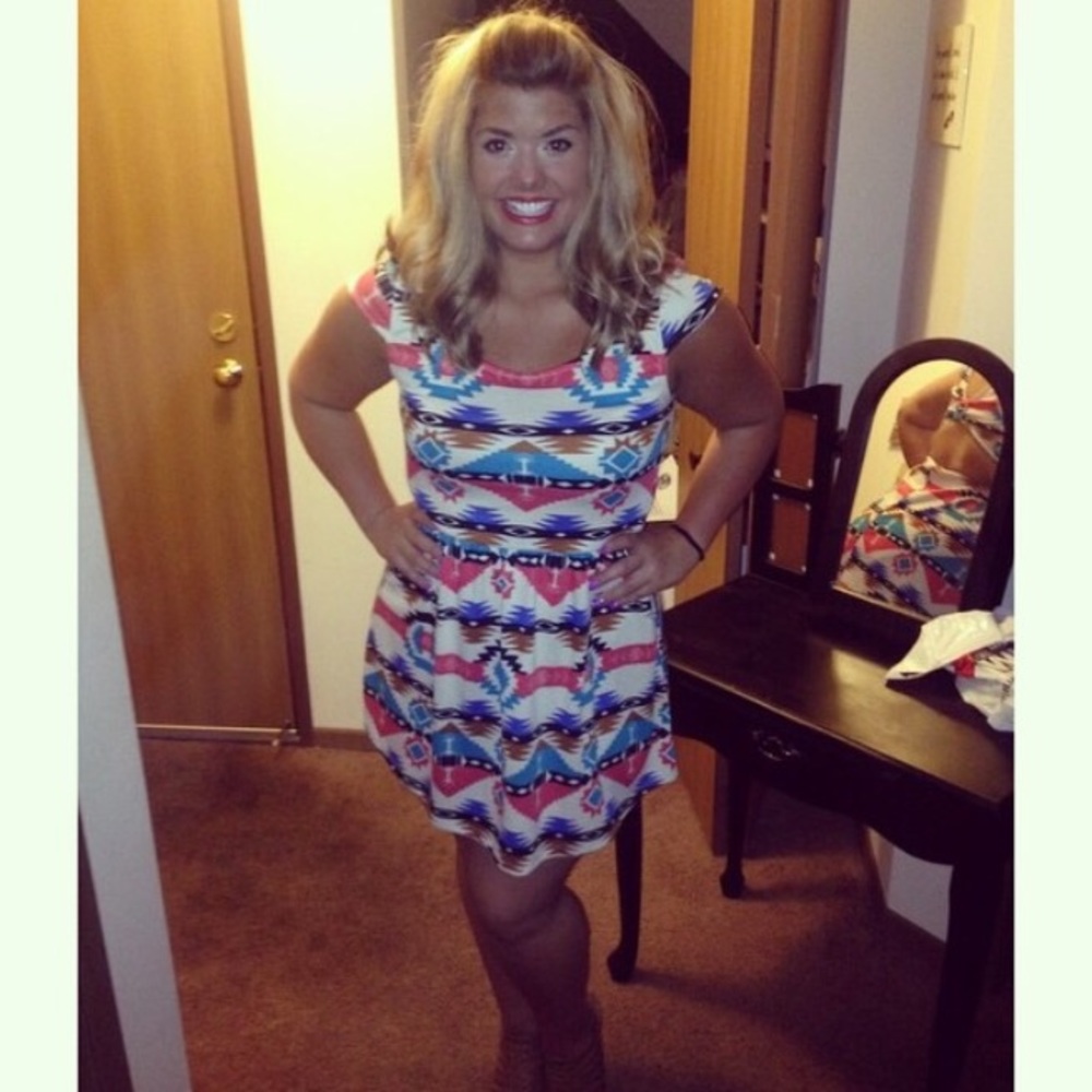 DEB Aztec Cut Out Dress