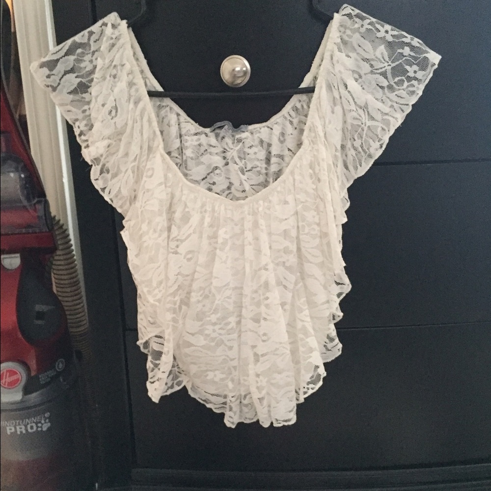 Floral Flowy Crop Top Size M