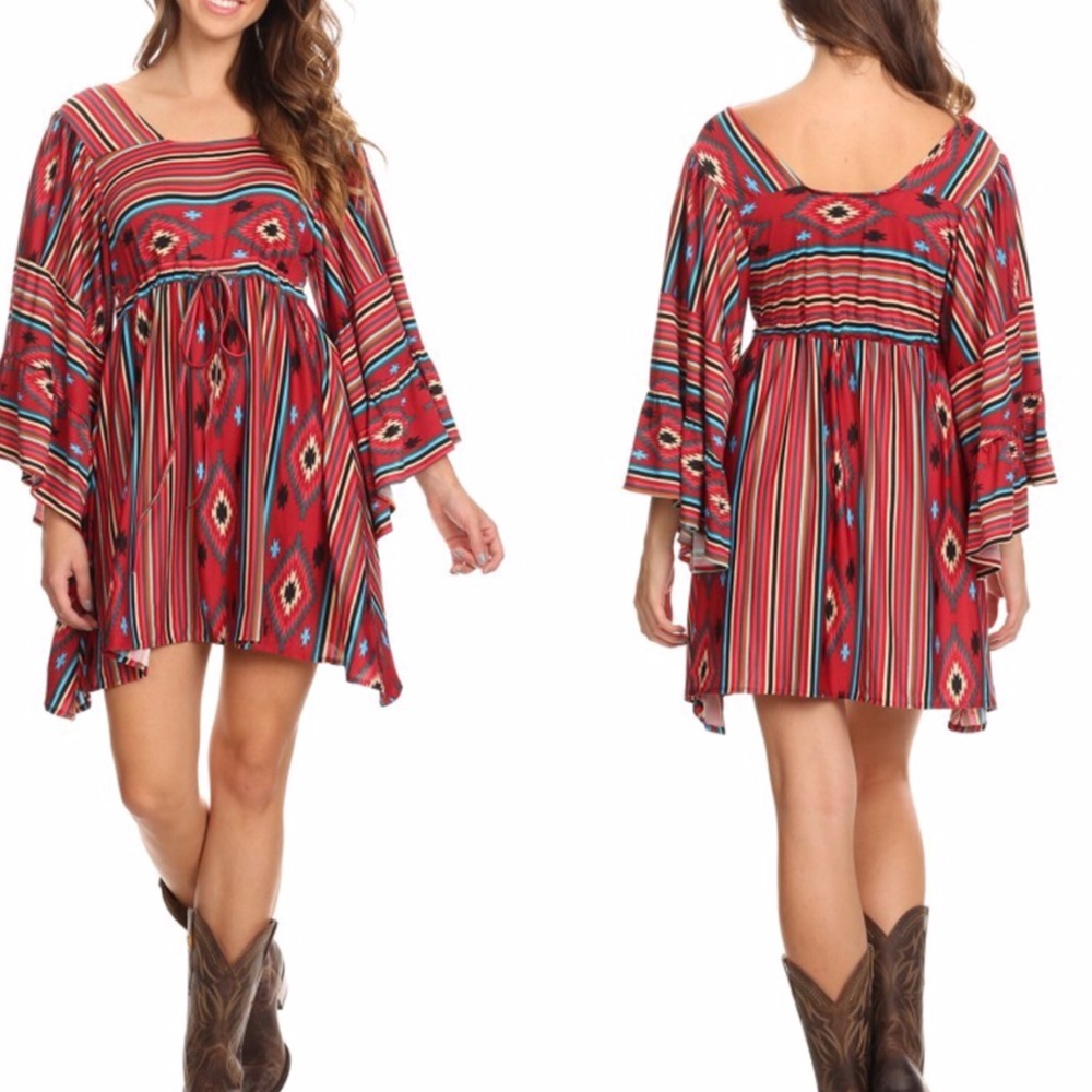 NAVAJO PRINT DRESS - Picture 2 of 3