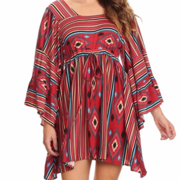 NAVAJO PRINT DRESS - Picture 3 of 3