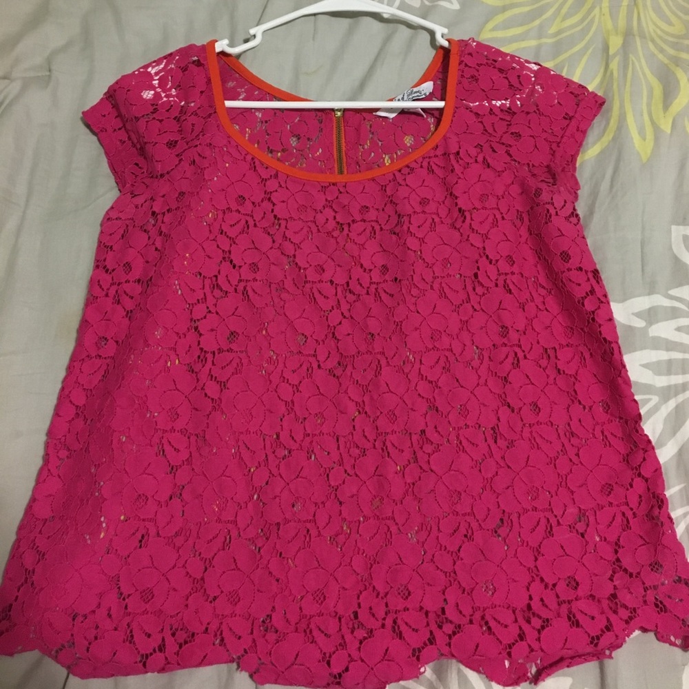 Pink Lace Top - Picture 1 of 2
