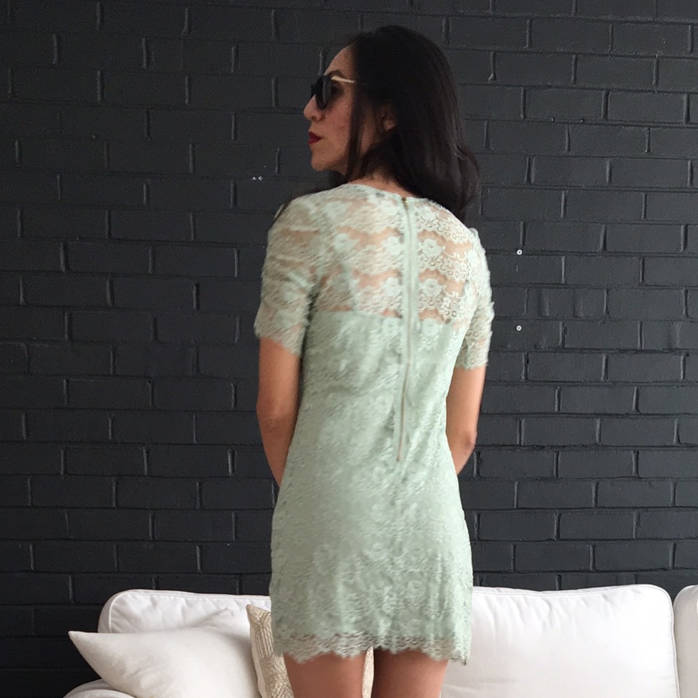 Forever 21 mint lace dress XS