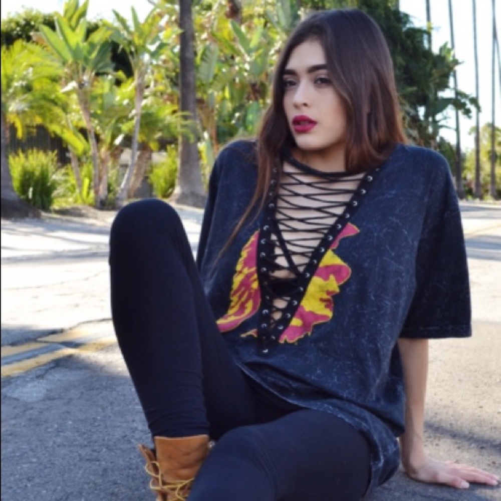 SOLD! USC lace up tee/dress