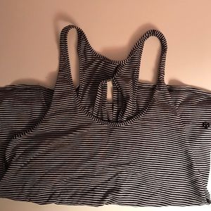 lulu🍋 scoop all tied up tank top black & white