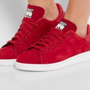 NWT Stan Smith for Adidas Red Suede Sneakers W:7.5