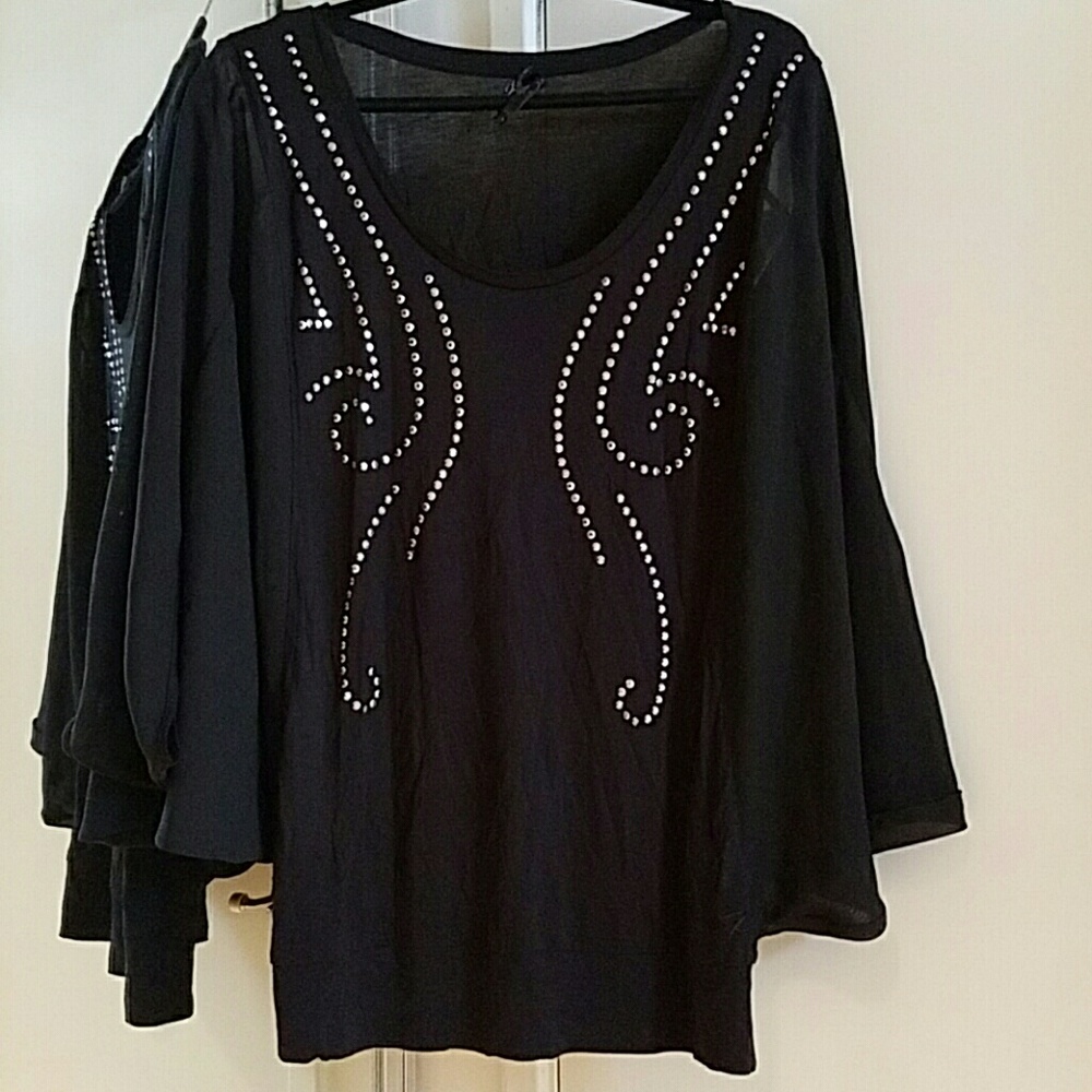 NWT Lane Bryant Black Blouse
