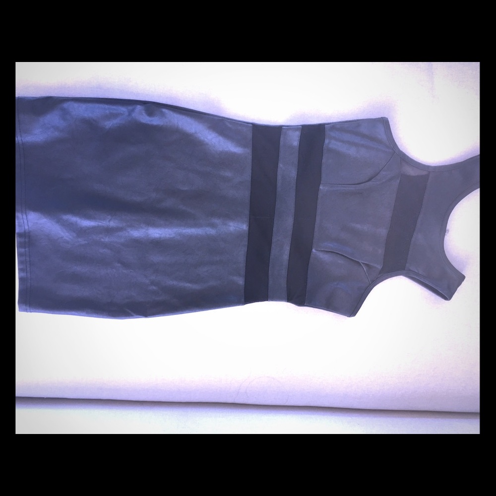 Faux leather dress